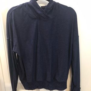 Lululemon Scrunched Bottom Navy Hoodie Size 6